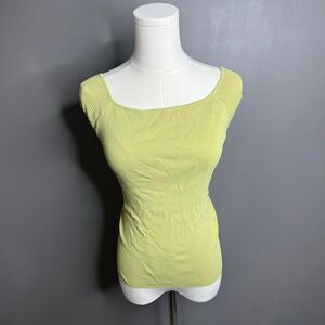 Liz Claiborne Green Cap Knit Sleeve Top Size Medium